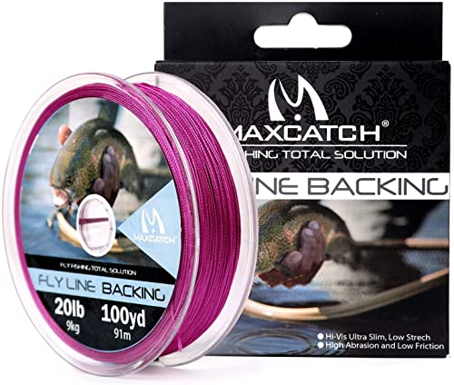 MAXIMUMCATCH Fliegenfischen Backing Fliegenfischen geflochtene Nylon Schnüre 20/30lb,100/300yards (20lb 100yds(9kg, 91,44m), Lila) von sprinton