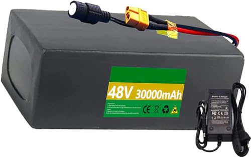 48V 20Ah/30Ah/8Ah/12Ah Li-Ionen-Akku E-Bike-Akku 48V Elektrofahrrad-Lithium-Akku mit Ladegerät für 200W 500W 800W 1000W Motor 48V 20Ah,XT60 von stdpcxz