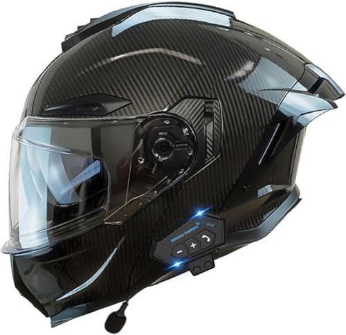 Bluetooth Motorradhelm, DOT/ECE-Zertifizierung Bluetooth Klapphelm, Modulare Helm Für Erwachsene Damen Und Herren, Motorrad Integralhelm Mit Doppelvisier 5,XL=61-62CM von stdpcxz