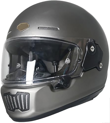 Integralhelm Motorradhelm Mit Sonnenblende, DOT/ECE-Zertifizierung Scooter Mofa-Helm, Modular Helm Mit Abnehmbares Innenfutter, Full Face Helm Für Erwachsene Herren Und Damen 4,M=57-58CM von stdpcxz