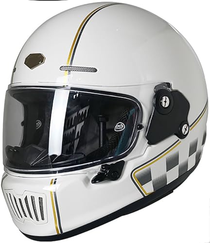 Integralhelm Motorradhelm Mit Sonnenblende, DOT/ECE-Zertifizierung Scooter Mofa-Helm, Modular Helm Mit Abnehmbares Innenfutter, Full Face Helm Für Erwachsene Herren Und Damen 6,M=57-58CM von stdpcxz