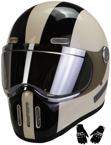 Motorrad Integralhelm Mit Sonnenblende DOT/ECE-Zertifizierung Motorradhelm Motorrad Integrierter Helm Rollerhelm Moped Helm Modular Helm Für Damen Und Herren Erwachsene 5,M=57-58CM von stdpcxz