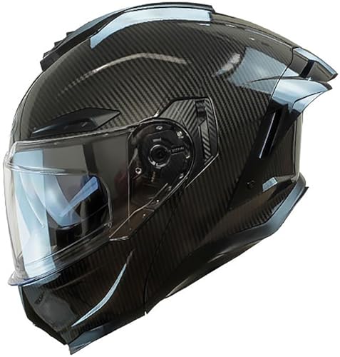 Motorradhelm Motorrad Klapphelm, Modularer Helm Mit Doppelvisier, DOT/ECE-Zertifizierung Integralhelm, Hohe Qualität Helm, Vollvisierhelm Für Erwachsene Männer Und Frauen 5,L=59-60CM von stdpcxz