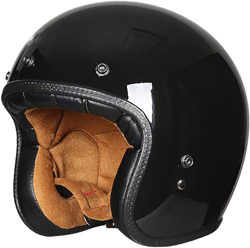 Offener Helm Für Erwachsene Männer Und Frauen, Leichter Atmungsaktiver Halbhelm, DOT/ECE-Zulassung Motorrad Halbschalenhelm, Open Face Helm Helm Im Street Cruiser-Jet-Stil 1,XXL=63-64CM von stdpcxz