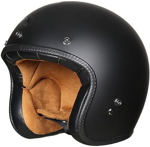 Offener Helm Für Erwachsene Männer Und Frauen, Leichter Atmungsaktiver Halbhelm, DOT/ECE-Zulassung Motorrad Halbschalenhelm, Open Face Helm Helm Im Street Cruiser-Jet-Stil 2,M=57-58CM von stdpcxz