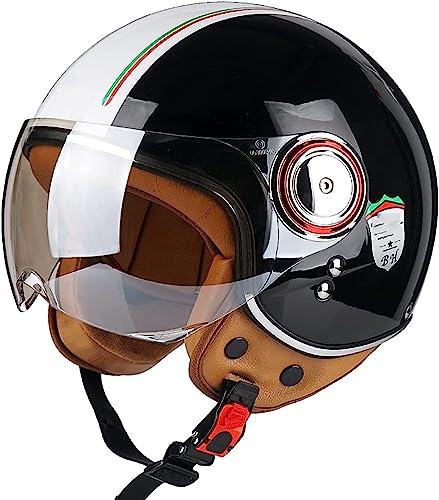 Sommer Vintage Motorrad Open Face Helm Mopedhelm Roller Helm Damen Herren Retro Motorradhelm Halbhelm Mit Sonnenblende Jet-Helm Für Cruiser Motobike DOT Approved 2,S Sommer Vintage Motorrad Open Face Helm Mopedhelm Roller Helm Damen Herren Retro Motorradhelm Halbhelm Mit Sonnenblende Jet-Helm Für Cruiser Motobike DOT Approved 2,S von stdpcxz