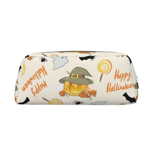 sttung Stylische Make-up-Tasche mit Halloween-Kürbis- und Eulen-Aufdruck, multifunktional, tragbar, Reise-Aufbewahrungstasche, silber, Einheitsgröße von sttung