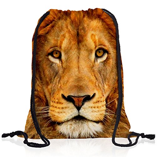 style3 Löwenkopf Rucksack Tasche Turnbeutel Sport Jute Beutel Löwe Fell style3 Löwenkopf Rucksack Tasche Turnbeutel Sport Jute Beutel Löwe Fell von style3
