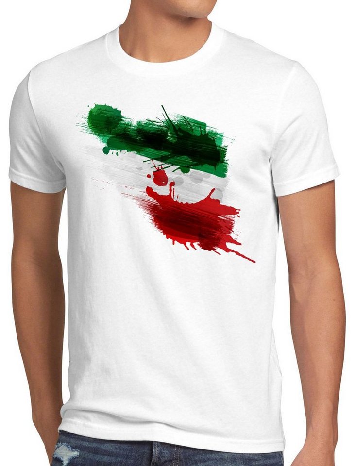 style3 Print-Shirt Herren T-Shirt Flagge Iran Fußball Sport Teheran WM EM Fahne von style3