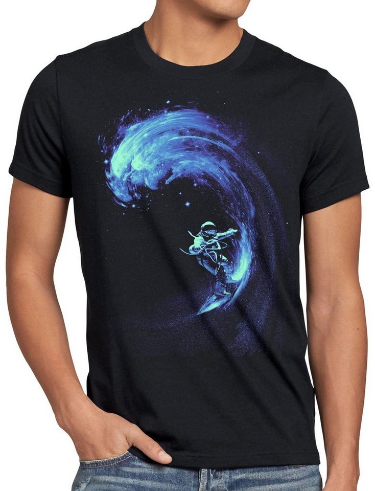 style3 Print-Shirt Herren T-Shirt Space Surfer milchstraße galaxie weltraum von style3