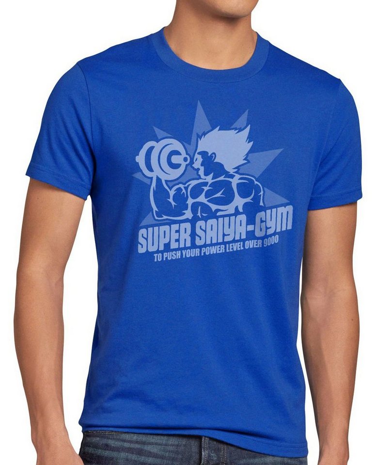 style3 Print-Shirt Herren T-Shirt Super Saiya Gym dragonball meister roshi z songoku fitness studio von style3