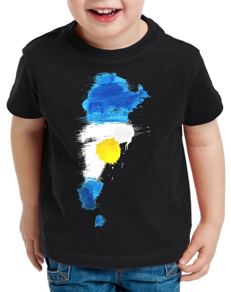 style3 T-Shirt Flagge Argentinien Fußball Sport Argentina WM EM Fahne style3 T-Shirt Flagge Argentinien Fußball Sport Argentina WM EM Fahne von style3