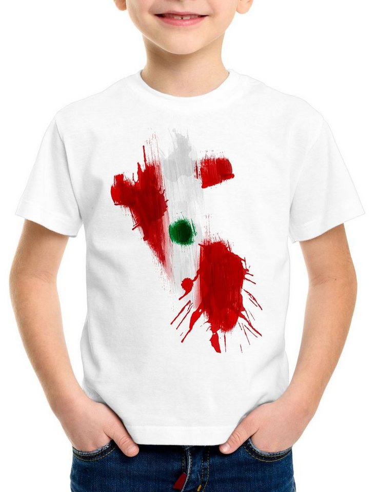 style3 Print-Shirt Kinder T-Shirt Flagge Peru Fußball Sport WM EM Fahne von style3