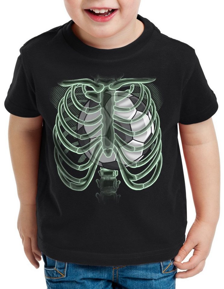 style3 Print-Shirt Kinder T-Shirt Fußball X-Ray trikot weltmeister röntgen von style3