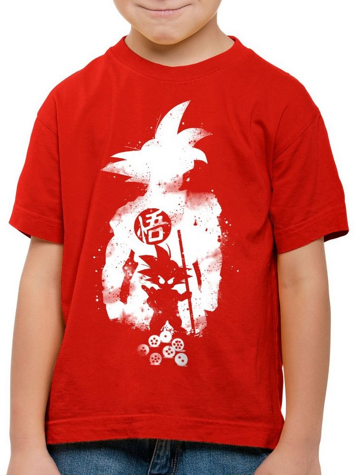 style3 Print-Shirt Kinder T-Shirt Kamehameha Energie Gallic Dragon Beam Ball von style3