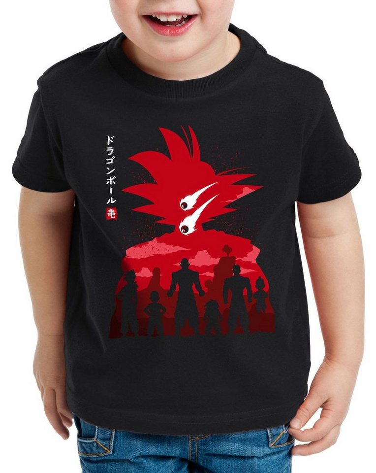 style3 Print-Shirt Kinder T-Shirt Saiyan Meteor roshi ball z roshi songoku von style3