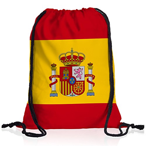 style3 Spanien Turnbeutel Rucksack Tasche Spain Flagge WM EM Sport Beutel Festival Fahne Uni Schule Bunt von style3