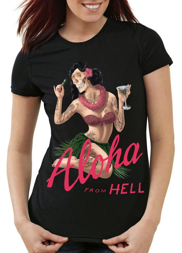 style3 T-Shirt Aloha from Hell tattoo hawaii surfer usa tätowiert punk rock tiki style3 T-Shirt Aloha from Hell tattoo hawaii surfer usa tätowiert punk rock tiki von style3
