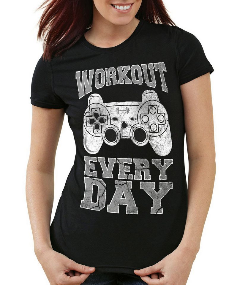 style3 T-Shirt Workout Gamer play sport station fitnessstudio konsole gym fitness style3 T-Shirt Workout Gamer play sport station fitnessstudio konsole gym fitness von style3