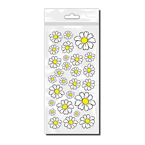 style4Bike Fahrrad Sticker Gänseblümchen Florale Gänseblümchen als Fahrrad Sticker Set für Fahrrad ✓ Kratzfeste Aufkleber ✓ | D00009 von style4Bike