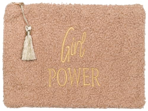 styleBREAKER Damen Beautybag Girl Power in Teddy Optik, Kosmetiktasche, Fleece Make Up Bag, Taschen Organizer 02013034, Farbe:Braun styleBREAKER Damen Beautybag Girl Power in Teddy Optik, Kosmetiktasche, Fleece Make Up Bag, Taschen Organizer 02013034, Farbe:Braun von styleBREAKER