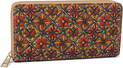 styleBREAKER Damen Geldbörse aus Kork mit Buntem Muster Print im Ethno Look, Reißverschluss, Portemonnaie 02040138, Farbe:Rot-Blau-Gelb styleBREAKER Damen Geldbörse aus Kork mit Buntem Muster Print im Ethno Look, Reißverschluss, Portemonnaie 02040138, Farbe:Rot-Blau-Gelb von styleBREAKER