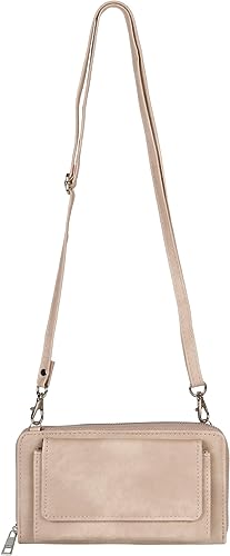styleBREAKER Damen Handy Geldbörse mit Reißverschluss und Schultergurt, Umhängetasche, Handytasche, Crossbag 02040157, Farbe:Taupe styleBREAKER Damen Handy Geldbörse mit Reißverschluss und Schultergurt, Umhängetasche, Handytasche, Crossbag 02040157, Farbe:Taupe von styleBREAKER