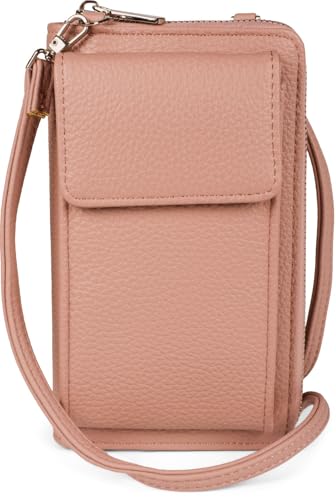 styleBREAKER Damen Mini Bag Geldbörse mit Handy Fach und RFID Schutz, Umhängetasche, Handytasche, Crossbag 02012362, Farbe:Altrose styleBREAKER Damen Mini Bag Geldbörse mit Handy Fach und RFID Schutz, Umhängetasche, Handytasche, Crossbag 02012362, Farbe:Altrose von styleBREAKER