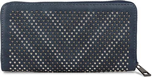 styleBREAKER Geldbörse mit Nieten in V-Optik, 2-Tone Nieten, umlaufender Reißverschluss, Portemonnaie, Damen 02040084, Farbe:Blau styleBREAKER Geldbörse mit Nieten in V-Optik, 2-Tone Nieten, umlaufender Reißverschluss, Portemonnaie, Damen 02040084, Farbe:Blau von styleBREAKER