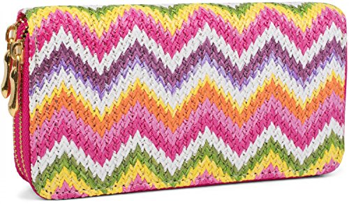 styleBREAKER Geldbörse mit Buntem Zick-Zack Muster im Ethno Design, Reißverschluss, Portemonnaie, Damen 02040049, Farbe:Pink-Mehrfarbig-längs styleBREAKER Geldbörse mit Buntem Zick-Zack Muster im Ethno Design, Reißverschluss, Portemonnaie, Damen 02040049, Farbe:Pink-Mehrfarbig-längs von styleBREAKER