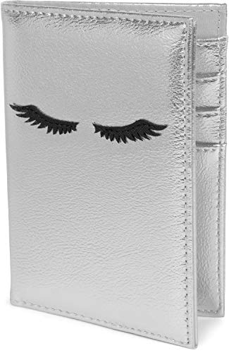 styleBREAKER Reisepasshülle Lashes mit metallisch glänzender Oberfläche, Reisepassetui, Passhülle, Kartenetui 02013020, Farbe:Silber styleBREAKER Reisepasshülle Lashes mit metallisch glänzender Oberfläche, Reisepassetui, Passhülle, Kartenetui 02013020, Farbe:Silber von styleBREAKER