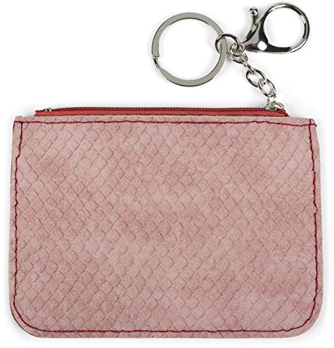 styleBREAKER Schlüsselmäppchen mit Schlangen Muster Struktur und Reißverschluss, Schlüsselring, Karabiner, Damen 05050096, Farbe:Altrose styleBREAKER Schlüsselmäppchen mit Schlangen Muster Struktur und Reißverschluss, Schlüsselring, Karabiner, Damen 05050096, Farbe:Altrose von styleBREAKER