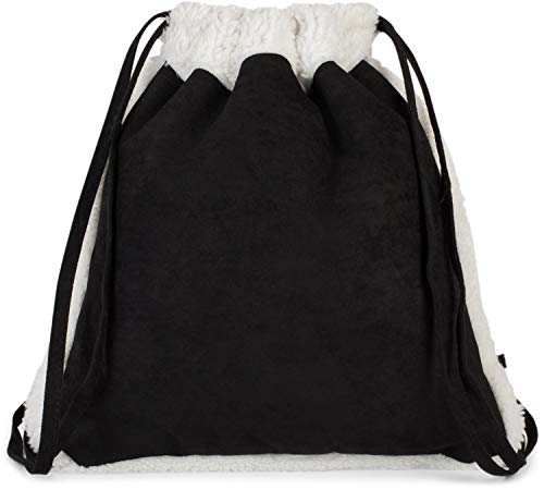 styleBREAKER Turnbeutel mit weicher Oberfläche und gefüttert mit Teddyfell, Rucksack, Beutel, Unisex 02012309, Farbe:Schwarz styleBREAKER Turnbeutel mit weicher Oberfläche und gefüttert mit Teddyfell, Rucksack, Beutel, Unisex 02012309, Farbe:Schwarz von styleBREAKER