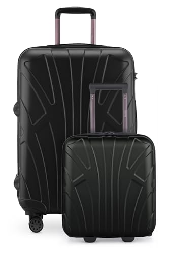 Suitline - 6-teiliges Reisegepäck-Set für die Familie - 3X Handgepäck 55cm für alle Airlines + 3X Check-In Koffer 65cm, 4 Rollen, TSA Schloss, Schwarz Suitline - 6-teiliges Reisegepäck-Set für die Familie - 3X Handgepäck 55cm für alle Airlines + 3X Check-In Koffer 65cm, 4 Rollen, TSA Schloss, Schwarz von suitline