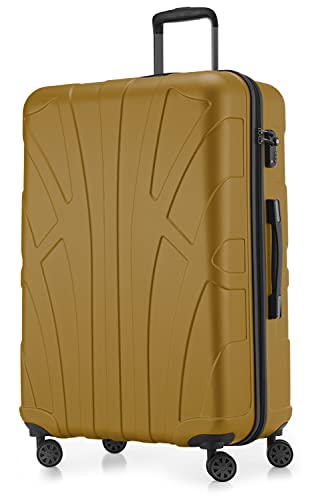 suitline - großer Hartschalen-Koffer Koffer Trolley Rollkoffer XL Reisekoffer, TSA, 76 cm, ca. 96-110 Liter, 100% ABS Matt, Herbstgold suitline - großer Hartschalen-Koffer Koffer Trolley Rollkoffer XL Reisekoffer, TSA, 76 cm, ca. 96-110 Liter, 100% ABS Matt, Herbstgold von suitline
