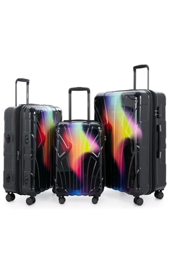 suitline - 3er-Kofferset, Bordgepäck + Koffer aufgegebenes Gepäck Größen S, M & L, Hardcase Trolleys 4 Rollen, Erweiterung, TSA-Schloss, glänzend, Neon Red Yellow suitline - 3er-Kofferset, Bordgepäck + Koffer aufgegebenes Gepäck Größen S, M & L, Hardcase Trolleys 4 Rollen, Erweiterung, TSA-Schloss, glänzend, Neon Red Yellow von suitline
