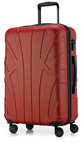 suitline - Hartschalen-Koffer Koffer Trolley Rollkoffer Reisekoffer, TSA, 66 cm, ca. 58 Liter, 100% ABS Matt, Rot suitline - Hartschalen-Koffer Koffer Trolley Rollkoffer Reisekoffer, TSA, 66 cm, ca. 58 Liter, 100% ABS Matt, Rot von suitline