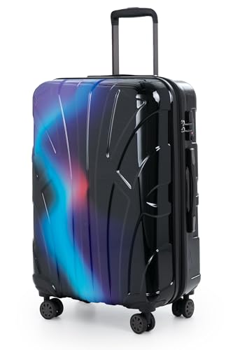 suitline - Mittelgroßer Koffer-Trolley, 66 cm mit Dehnfalte, Aufgabegepäck, Check-In-Reisekoffer, 4 Doppelrollen, Packvolumen 68 L, TSA, Hartschale, glänzend, Neon Blue suitline - Mittelgroßer Koffer-Trolley, 66 cm mit Dehnfalte, Aufgabegepäck, Check-In-Reisekoffer, 4 Doppelrollen, Packvolumen 68 L, TSA, Hartschale, glänzend, Neon Blue von suitline