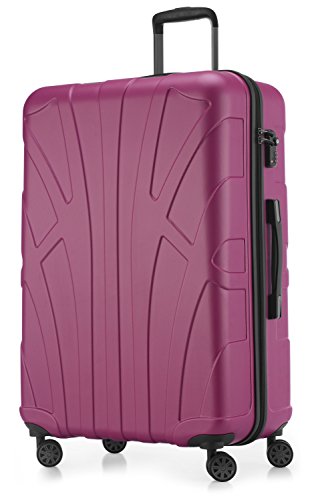 suitline - großer Hartschalen-Koffer Koffer Trolley Rollkoffer XL Reisekoffer, TSA, 76 cm, ca. 96-110 Liter, 100% ABS Matt, Magenta suitline - großer Hartschalen-Koffer Koffer Trolley Rollkoffer XL Reisekoffer, TSA, 76 cm, ca. 96-110 Liter, 100% ABS Matt, Magenta von suitline