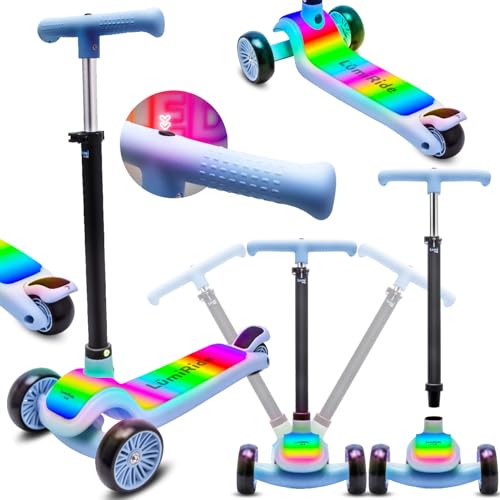 LUMI Ride Kinderroller 3 Räder Balance LED Blau 3+, Klappbar, Höhenverstellbarer Lenker, Fußbremse, Rutschfestes Trittbrett, Abnehmbarer Lenker LUMI Ride Kinderroller 3 Räder Balance LED Blau 3+, Klappbar, Höhenverstellbarer Lenker, Fußbremse, Rutschfestes Trittbrett, Abnehmbarer Lenker von sun baby