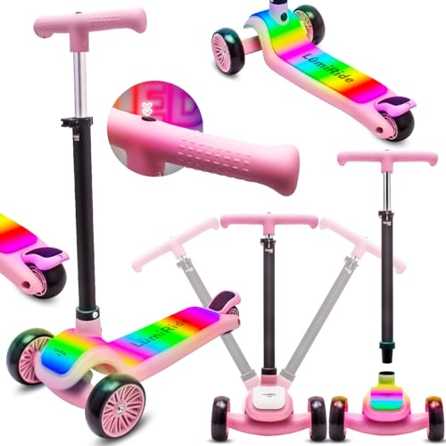 LUMI Ride Kinderroller 3 Räder Balance LED Rosa 3+, Klappbar, Höhenverstellbarer Lenker, Fußbremse, Rutschfestes Trittbrett, Abnehmbarer Lenker LUMI Ride Kinderroller 3 Räder Balance LED Rosa 3+, Klappbar, Höhenverstellbarer Lenker, Fußbremse, Rutschfestes Trittbrett, Abnehmbarer Lenker von sun baby