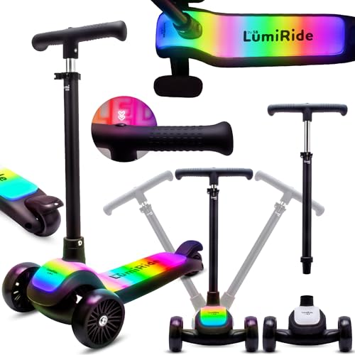 LUMI Ride Kinderroller 3 Räder Balance LED Schwarz 3+, Klappbar, Höhenverstellbarer Lenker, Fußbremse, Rutschfestes Trittbrett, Abnehmbarer Lenker LUMI Ride Kinderroller 3 Räder Balance LED Schwarz 3+, Klappbar, Höhenverstellbarer Lenker, Fußbremse, Rutschfestes Trittbrett, Abnehmbarer Lenker von sun baby
