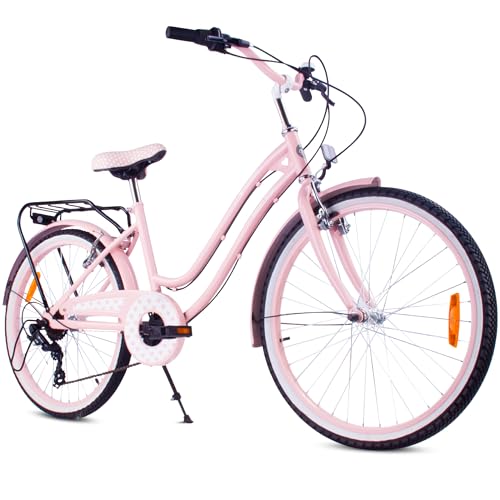 sun baby Mädchenfahrrad 24 Zoll Heart Bike Rosa, Kinderfahrrad für 8-12 jährige Mädchen mit 7-Gang, Gepäckträger, Metallkotflügel, V-Brake, Kettenschutz sun baby Mädchenfahrrad 24 Zoll Heart Bike Rosa, Kinderfahrrad für 8-12 jährige Mädchen mit 7-Gang, Gepäckträger, Metallkotflügel, V-Brake, Kettenschutz von sun baby