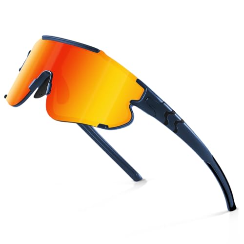 suoso Fahrradbrille-Herren-Damen-Sportbrille-Schnelle Brille-Rave Brille-Polarisierte-Sonnenbrille-Rennrad Brille-UV400 Schutz-Sunglasses-Men-Women-Ski Brille-Mtb Brille-für Fahrrad-Skifahren,13 von suoso