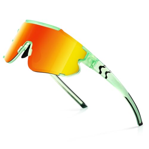 suoso Fahrradbrille-Herren-Damen-Sportbrille-Schnelle Brille-Rave Brille-Polarisierte-Sonnenbrille-Rennrad Brille-UV400 Schutz-Sunglasses-Men-Women-Ski Brille-Mtb Brille-für Fahrrad-Skifahren,14 von suoso