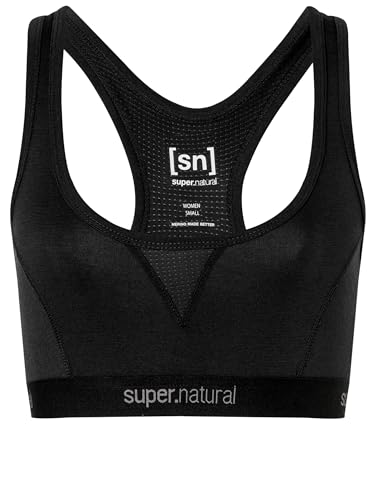 super.natural W TUNDRA220 SEMPLICE BRA Sport-BH Damen starker Halt, Schwarz S - Atmungsaktiver & temperaturregulierender Damen-BH aus Merino-Polyester-Materialmix super.natural W TUNDRA220 SEMPLICE BRA Sport-BH Damen starker Halt, Schwarz S - Atmungsaktiver & temperaturregulierender Damen-BH aus Merino-Polyester-Materialmix von super.natural