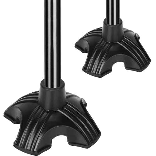 supregear 2 Stück Gummifüße für Gehstöcke, 18mm, 19mm Quad Stütz Selbststehende Rohrstockspitze rutschfeste für Krücken Gehstöcke, Gummipuffer Walkingstöcke, Gummifüße für Krücken, Schwar supregear 2 Stück Gummifüße für Gehstöcke, 18mm, 19mm Quad Stütz Selbststehende Rohrstockspitze rutschfeste für Krücken Gehstöcke, Gummipuffer Walkingstöcke, Gummifüße für Krücken, Schwar von supregear