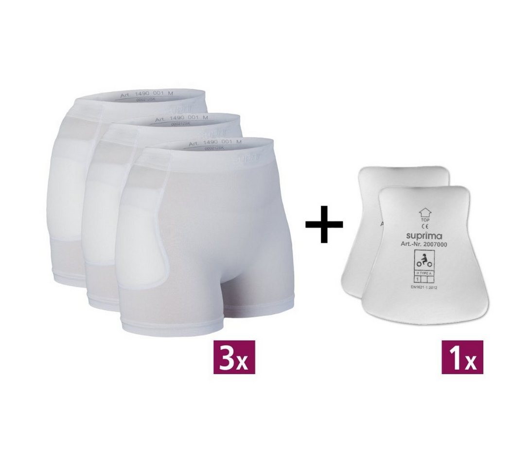 suprima Hüftschutz Hüftschutz Set3 3x Slip1490 + 1x 2007 (Set, 1-tlg), Hoher Tragekomfort, herausnehmbare Protektoren suprima Hüftschutz Hüftschutz Set3 3x Slip1490 + 1x 2007 (Set, 1-tlg), Hoher Tragekomfort, herausnehmbare Protektoren von suprima
