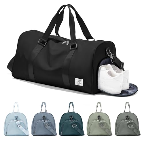 suradar Sporttasche & Reisetasche für Damen und Herren - mit Schuhfach & Nassfach - Tasche für Sport, Fitness & Reisen - Trainingstasche, Gym Bag Schwarz suradar Sporttasche & Reisetasche für Damen und Herren - mit Schuhfach & Nassfach - Tasche für Sport, Fitness & Reisen - Trainingstasche, Gym Bag Schwarz von suradar