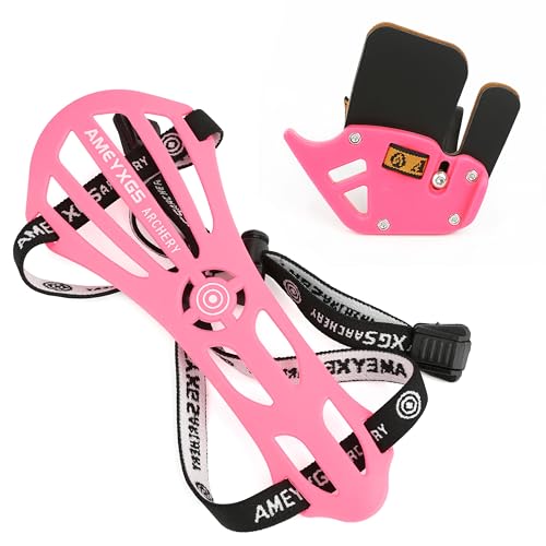 surwolf Bogenschießen Fingerschutz,Armschutz,Fingerschutz,Bogenschießen Handschutz,Erwachsene,Armschutz,Schießsicherheitsschutz für Recurvebögen (rosa-Set, M) von surwolf